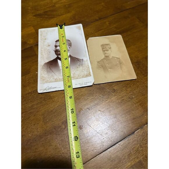 Vintage Antique pictures snapshot ephemera lot of 2 Solider and Man Retro - Picture 8 of 8